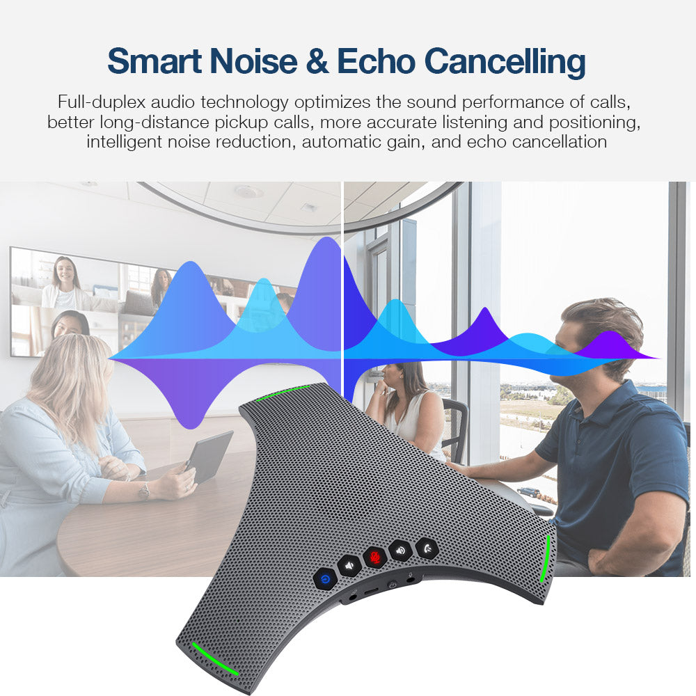 Wireless Daisy Chain Omnidirectional Microphone Speaker for Conference Meeting