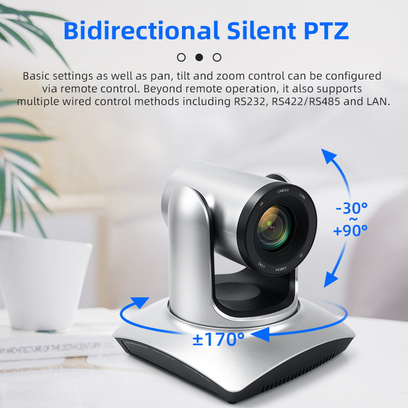 iTCam Webcam PTZ 4K UHD with Voice Face Frame Tracking & Gesture Control 20x Optical Zoom